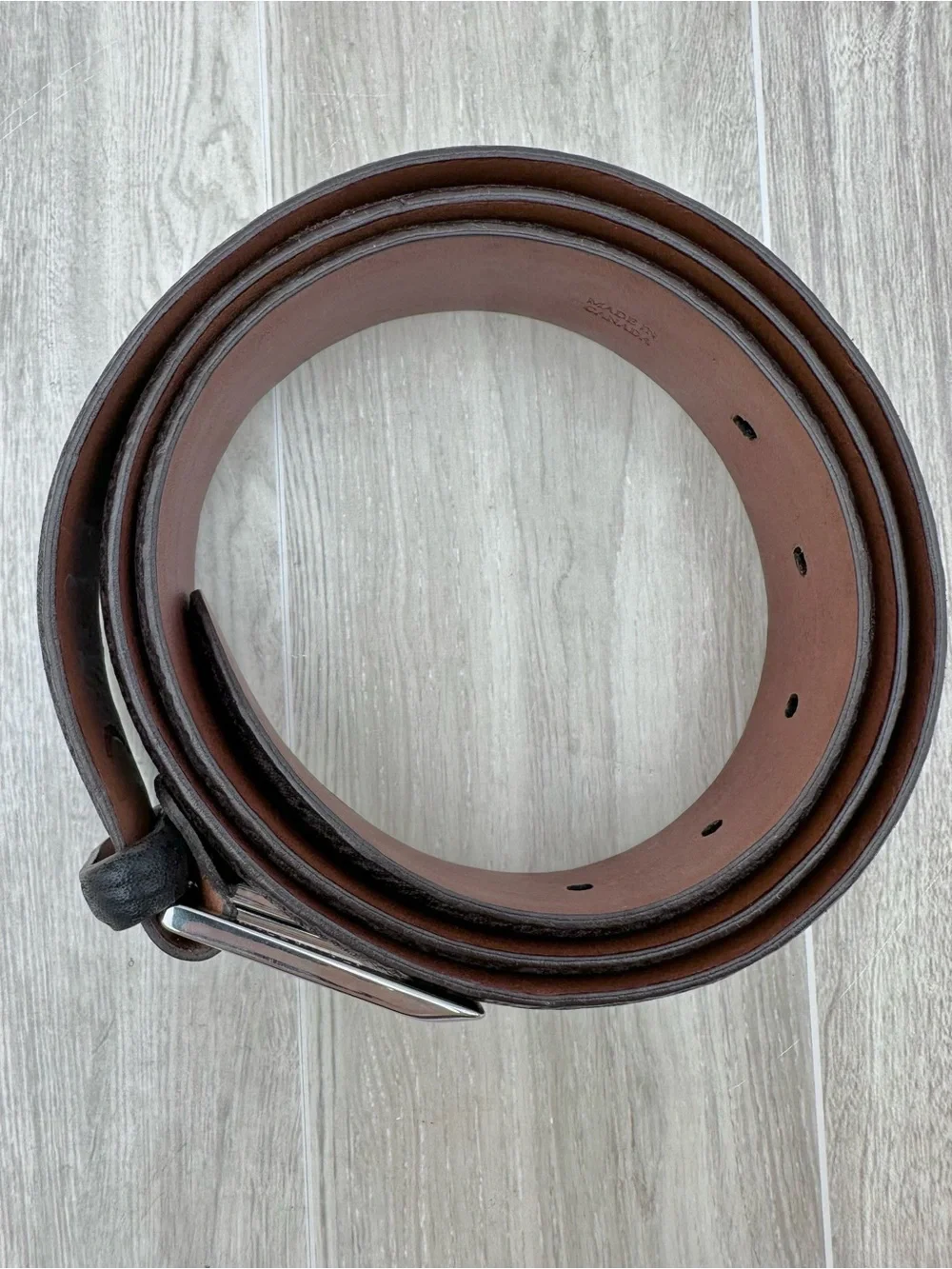 Fullum & Holt Imported Genuine Skark Skin Black Leather Men’s Belt 01102B Sz 40